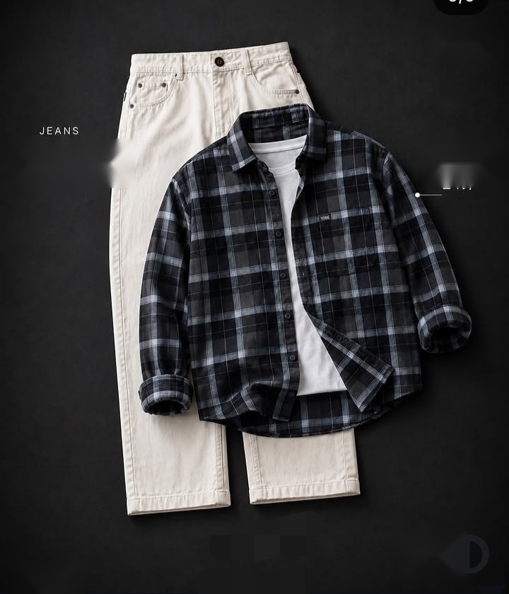 Black-Grey Check Shirt