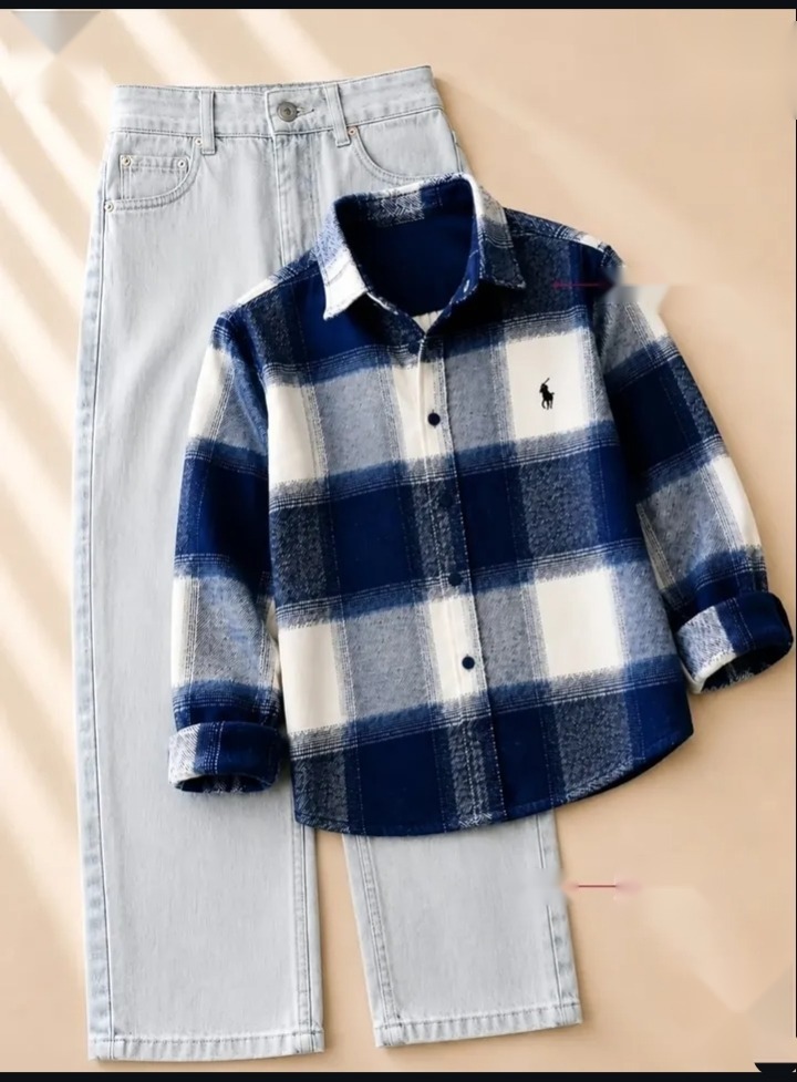 Blue Check Flannel Shirt