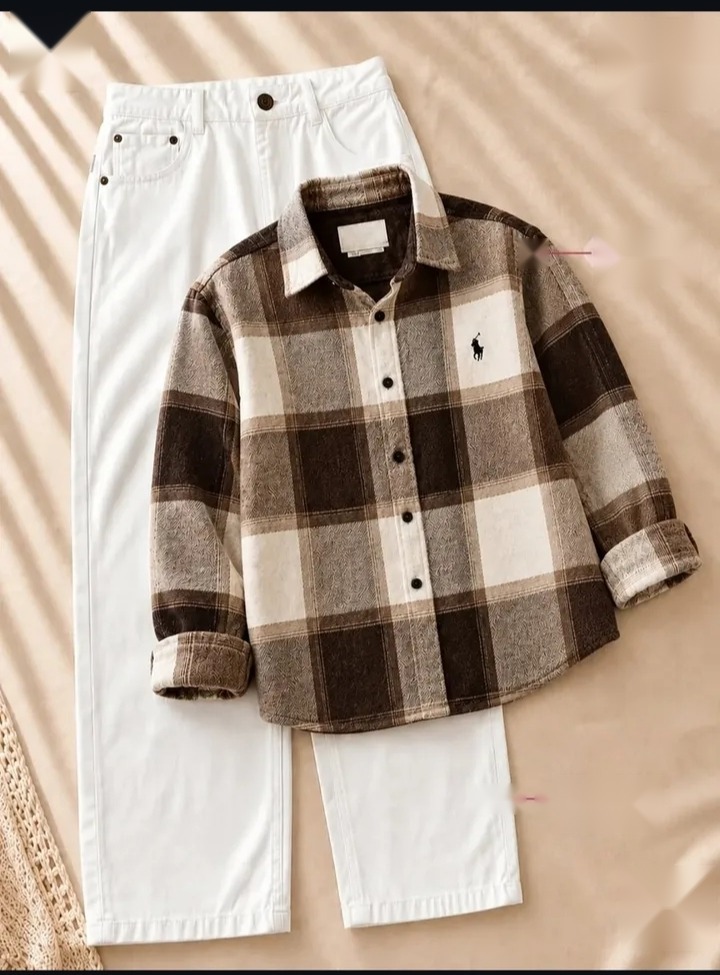Brown Check Flannel Shirt