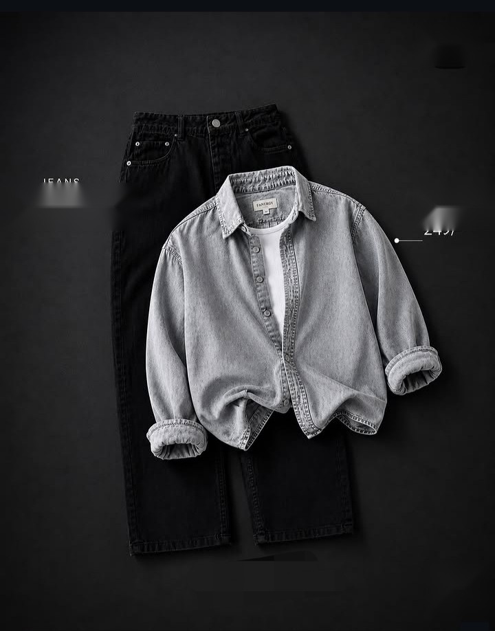 Grey Denim Overshirt