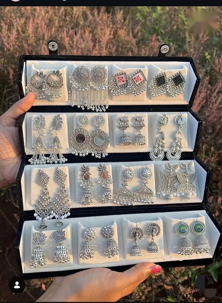 Oxidised Jhumka Collection — 16 Pairs